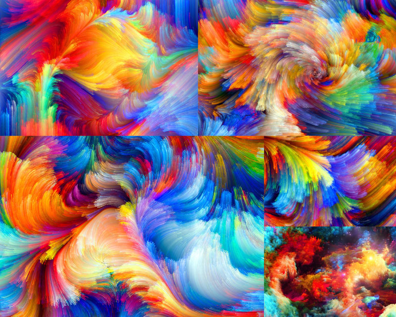色彩涂画背景高清图片