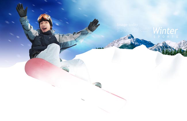 冬天滑雪图片1 - 爱图网设计图片素材下载