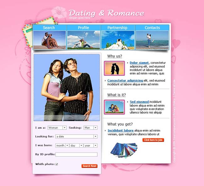 爱情个人网页模板设计 - 个人网站模板 - 网页模