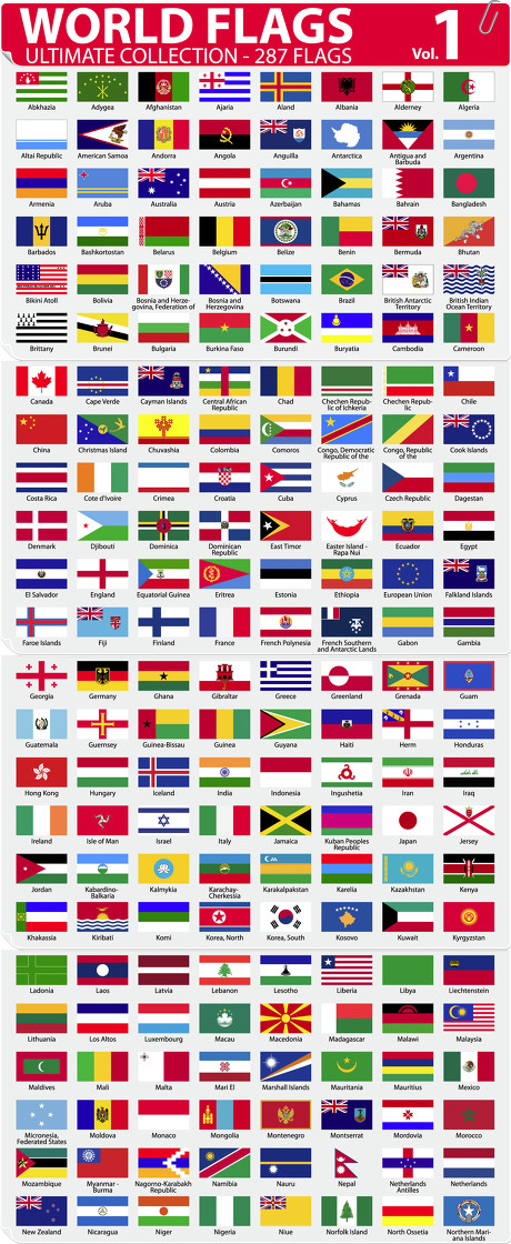 各国国旗矢量素材
