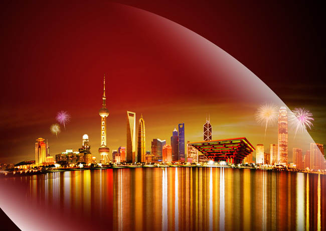 上海夜景房地产广告PSD素材 - 房地产类PSD